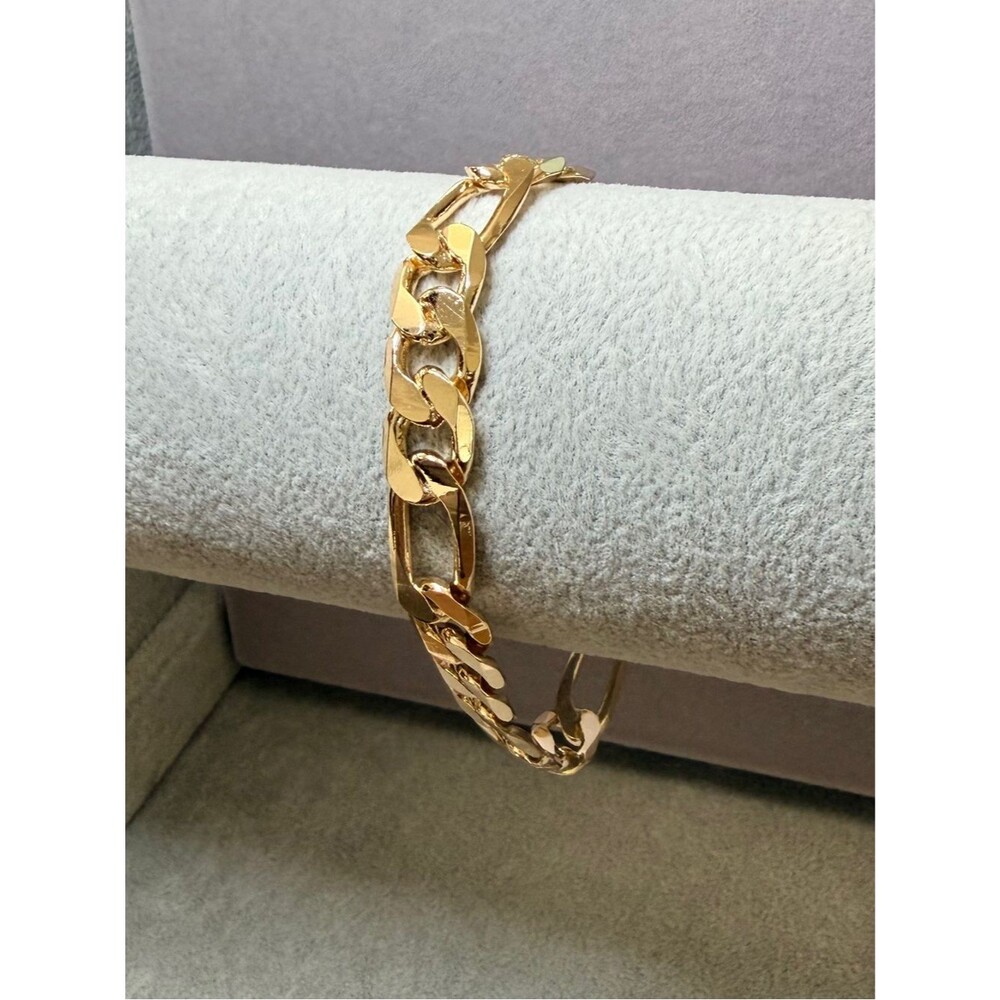 Men’s Gold Tone Stainless Steel Chunky Link Bracelet